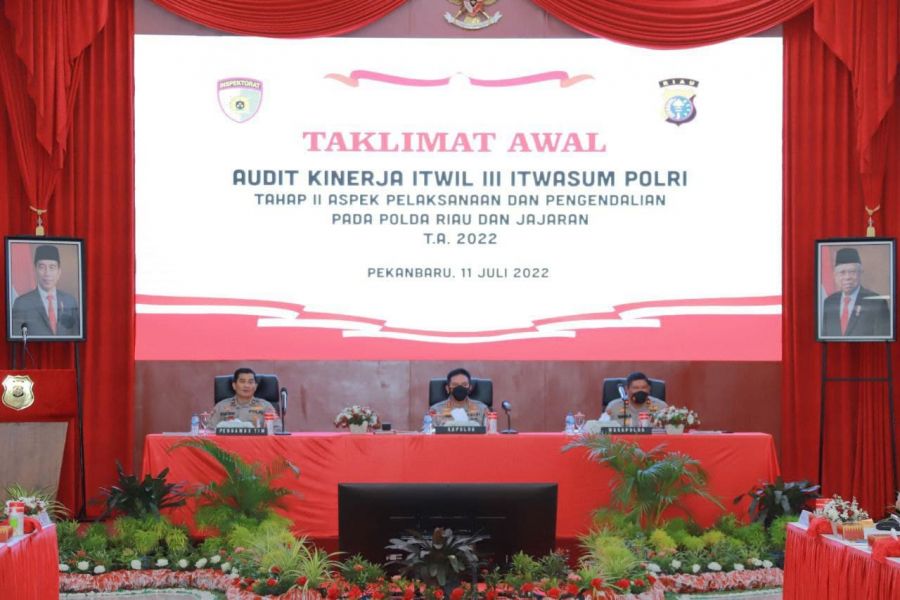 Taklimat Awal Audit Kinerja Itwasum, Kapolda Riau: Siap Berkolaborasi dan Menerima Arahan